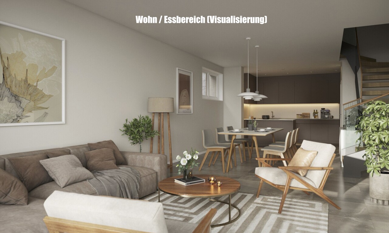 wohn- / esszimmer mit treppen, drywall, gipskartonwand, und inside property