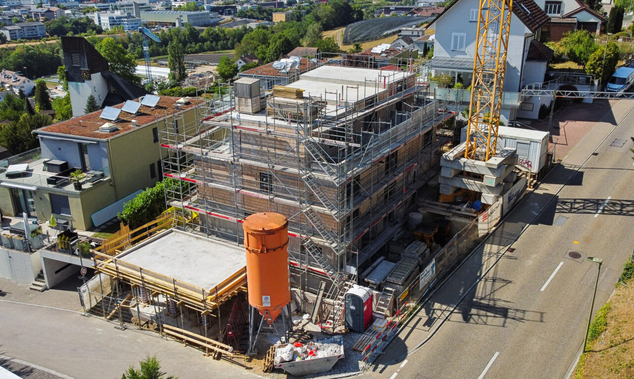 außenansicht mit drone view