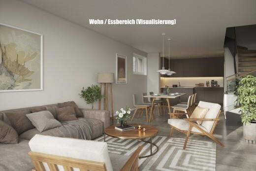 wohn- / esszimmer mit treppen, drywall, gipskartonwand, und inside property