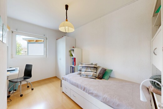 room featuring a desk and light wood-style flooring