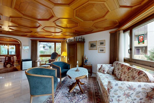 wohnzimmer mit gewölbte gehwege, inside property, natürliches licht, natural light, und gipskartonwand