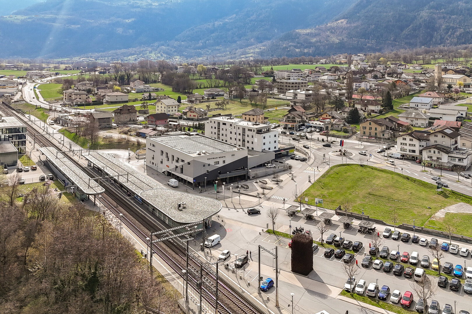 espace extérieur avec vue sur la montagne