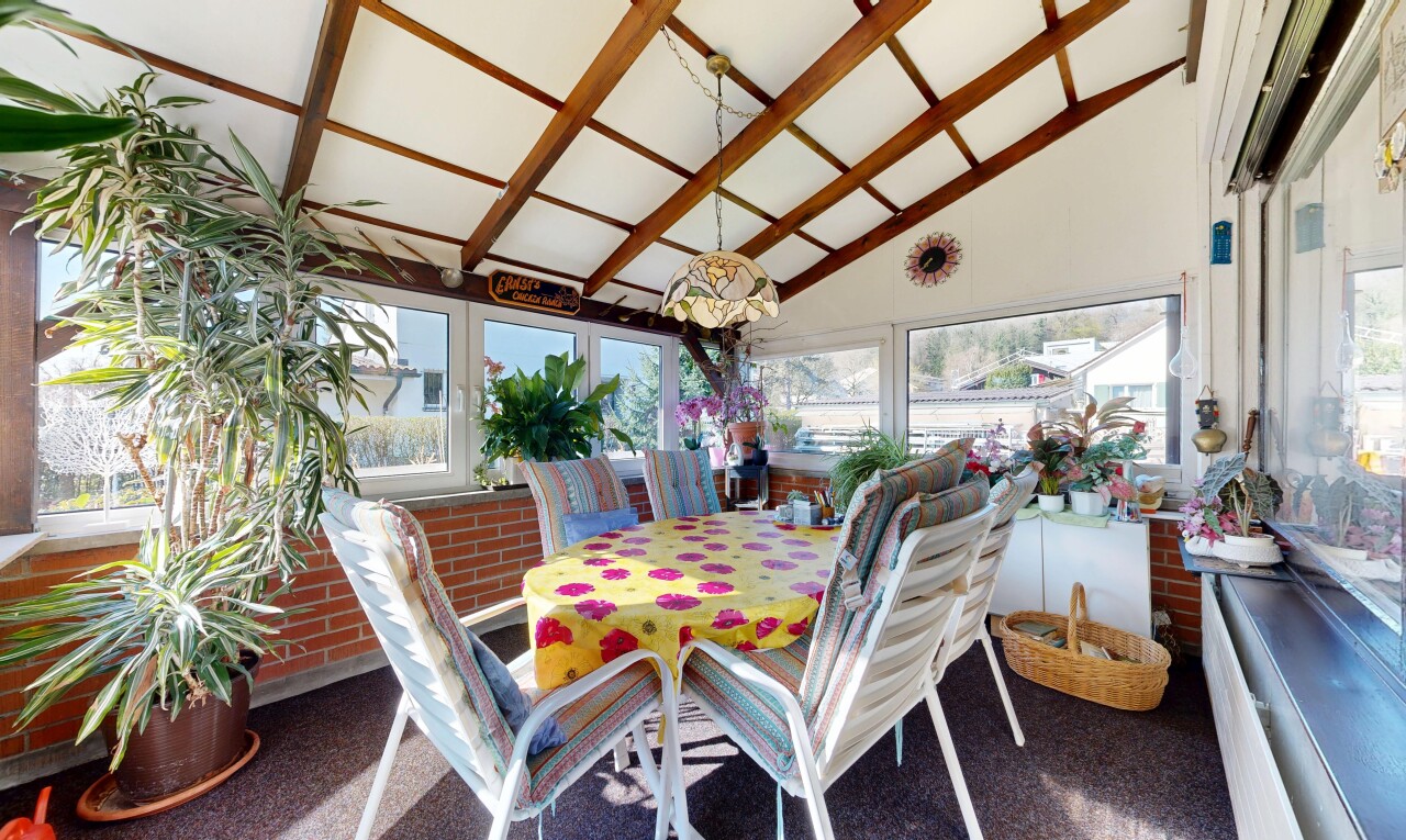 esszimmer mit natürliches licht, natural light, und wintergarten