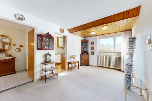 salon avec radiateur, carpet, moquette, inside property, et drywall