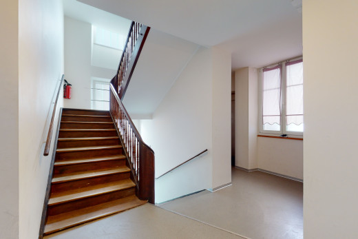 blick auf die treppe