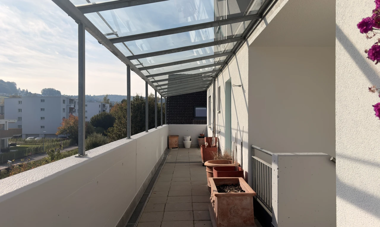 balkon mit balkon, from property, und view focus