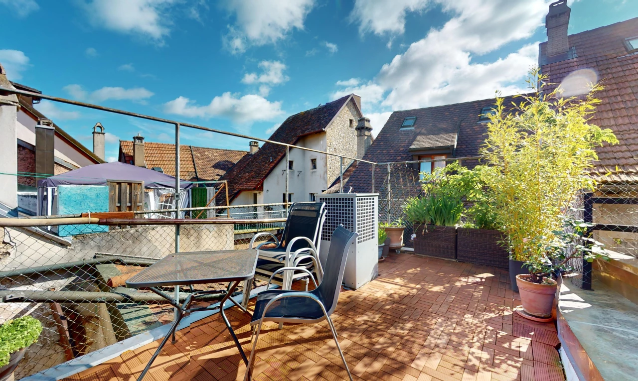 terrasse avec clôture