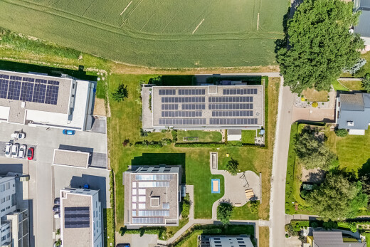 façade avec aerial view