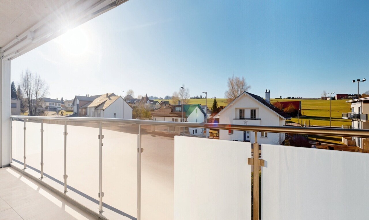 balcony with a residential view