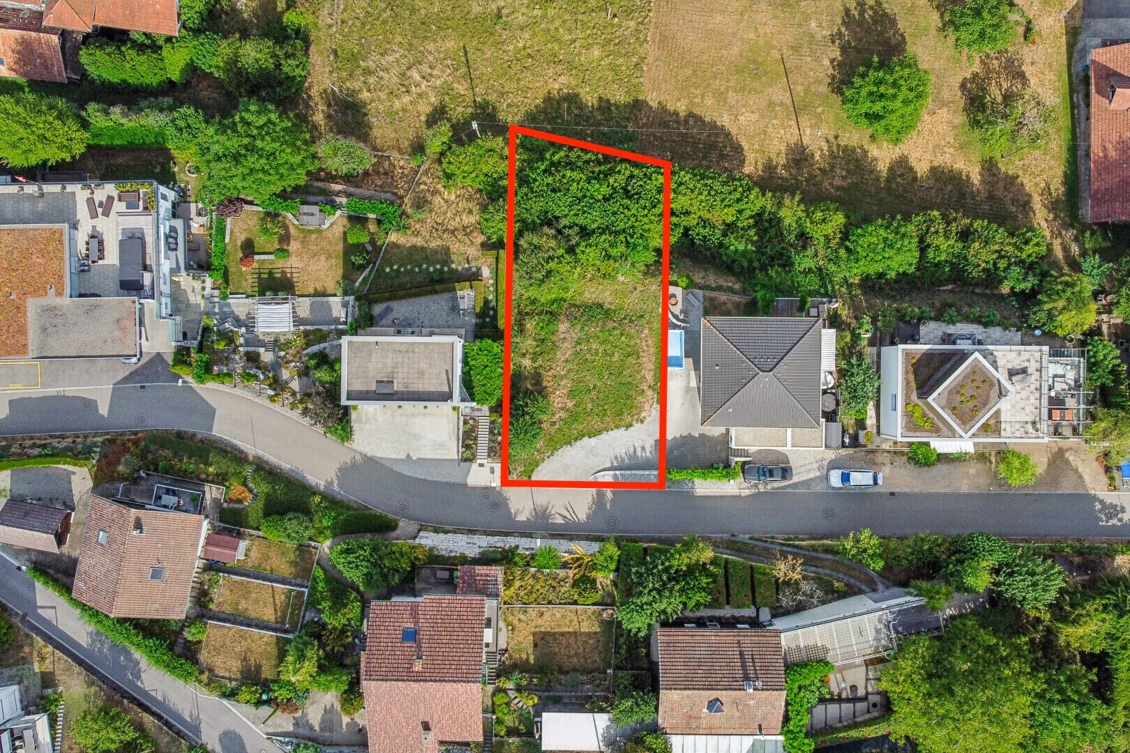 lage auf der karte mit property lines