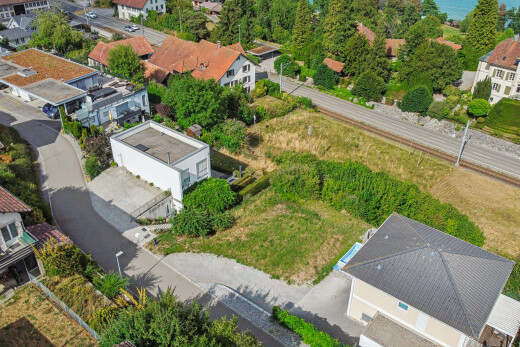 außenansicht mit wohngebietblick, residential view, neighborhood view, und leeres grundstück