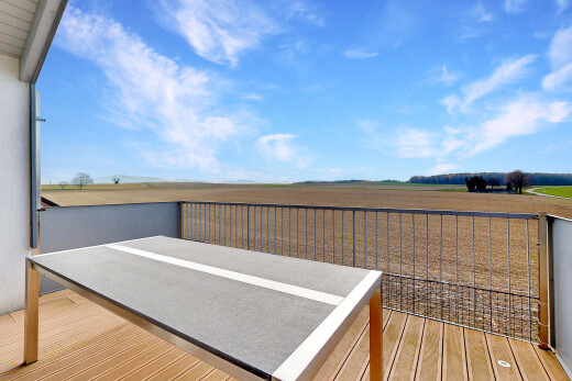 balcony featuring a rural view