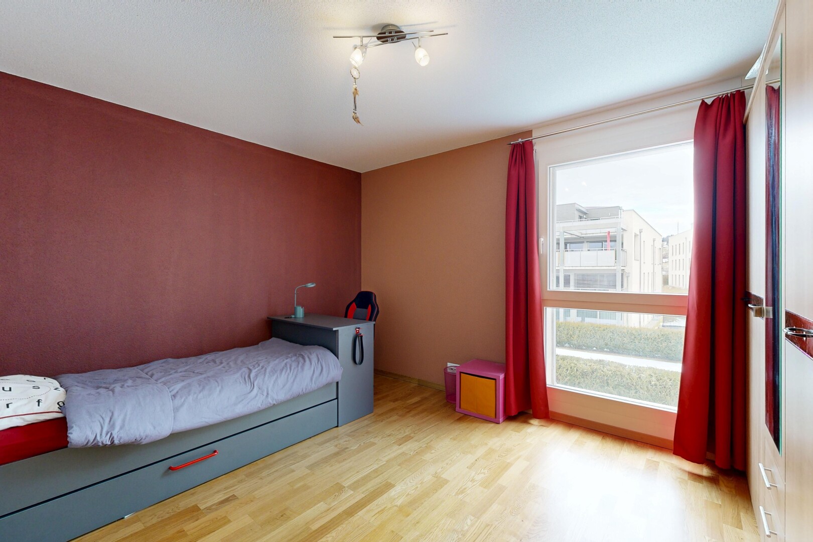room / bedroom featuring light wood-style flooring