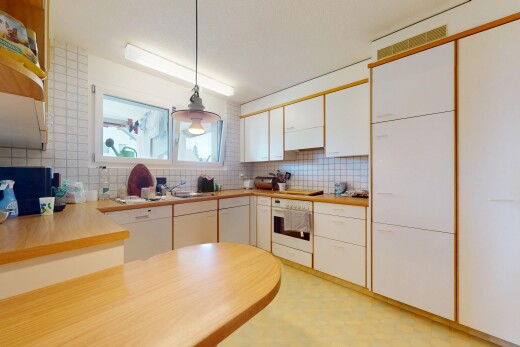 küche mit ofen, inside property, küchenrückwand beim herd, küchenrückwand beim Herd, und natürliches licht