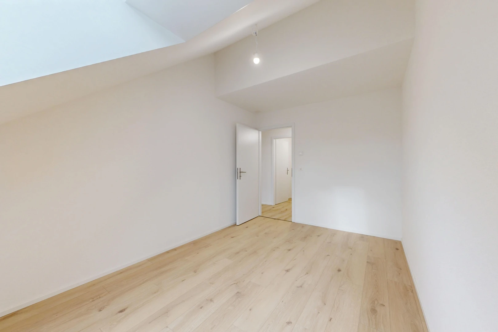 leerer raum mit drywall, gipskartonwand, wood finish floor, holzfußboden, und inside property