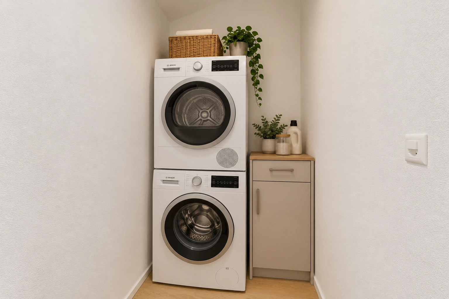 leerer raum mit inside property, light floor, baseboards wall, sockelleisten, und wood finish floor