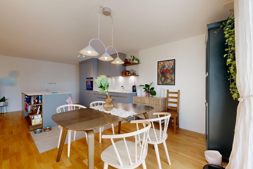 dining area featuring light wood finished floors