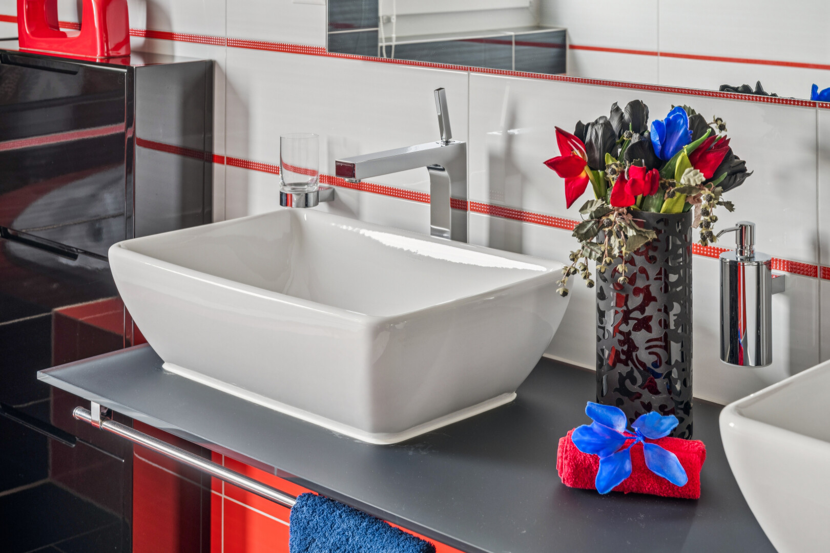 detailed view of vanity