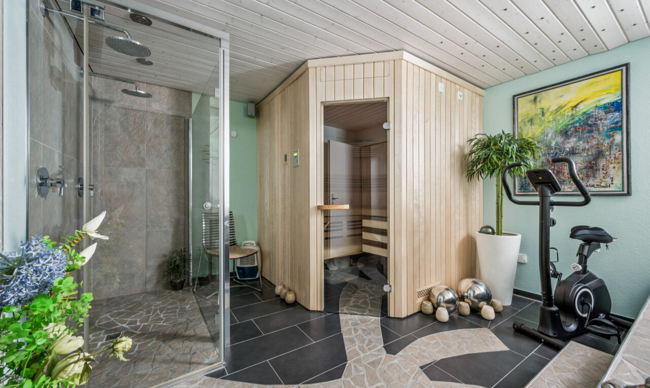 interior space with a relaxing sauna