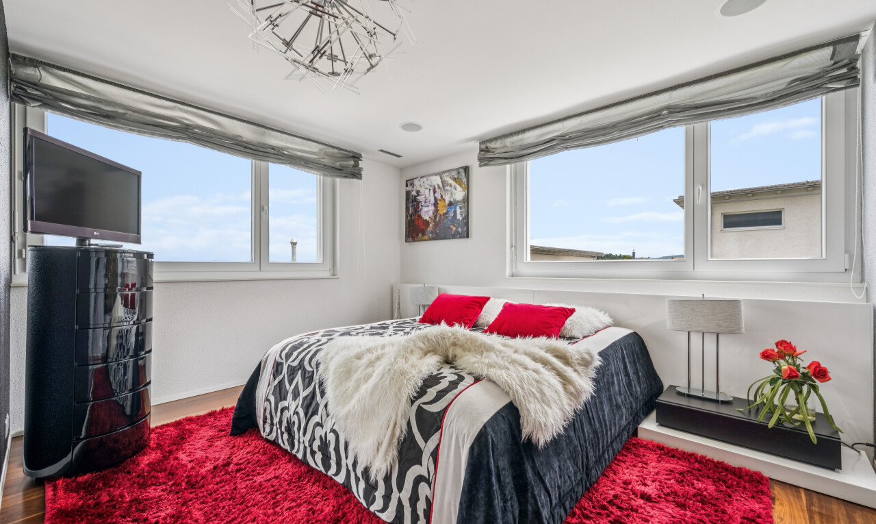 room with dark wood-style flooring