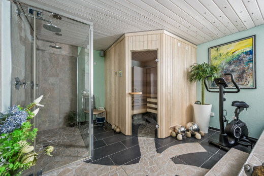 interior space with a relaxing sauna