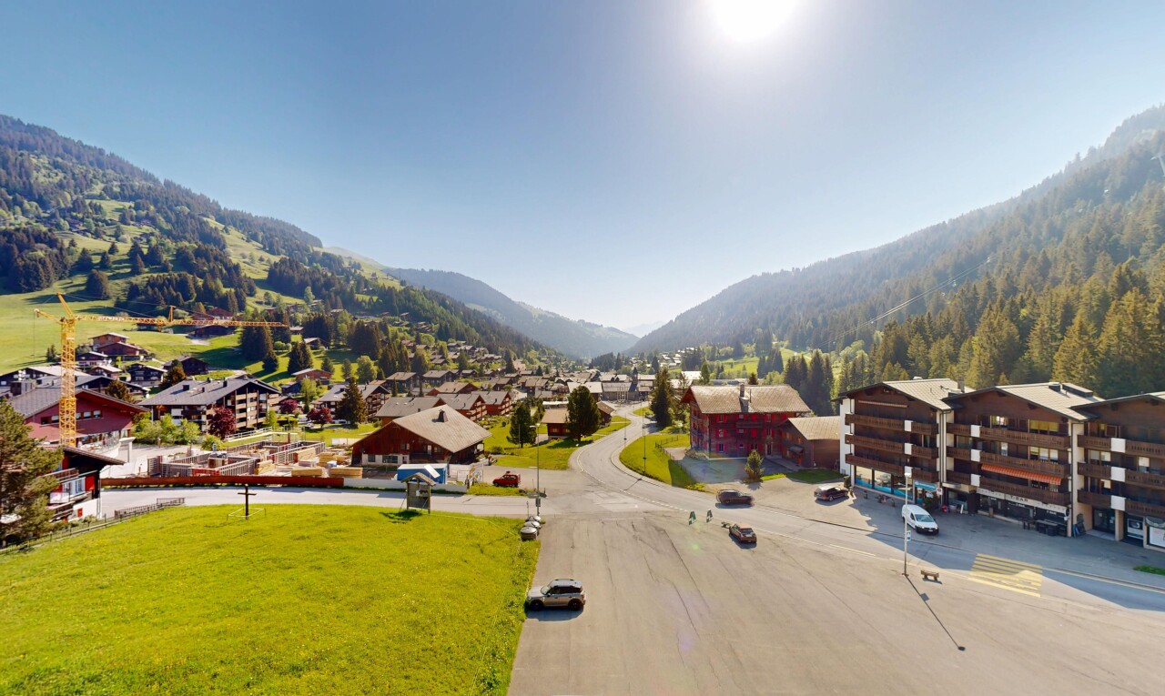 view of mountain background with nearby suburban area