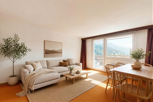 room / bedroom with light carpet