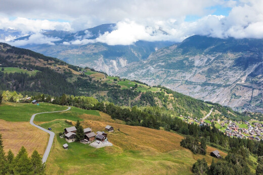 blick auf die berge mit aerial view, blick auf die berge, und mountain view