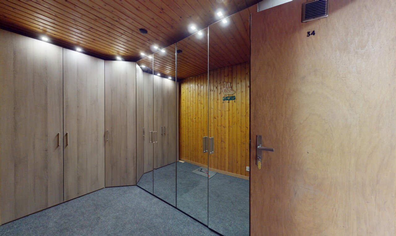 unfurnished room with carpet flooring, wooden ceiling, and wooden walls