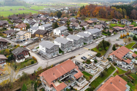 blick auf die berge mit aerial view, wohngebietblick, und residential view