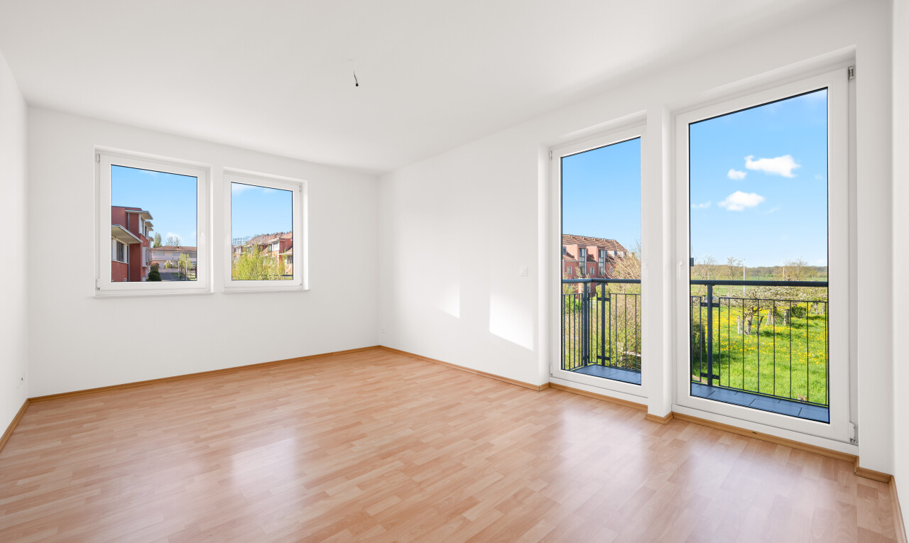 pièce vide avec day time, lumière naturelle, natural light, sol en finition bois, et wood finish floor