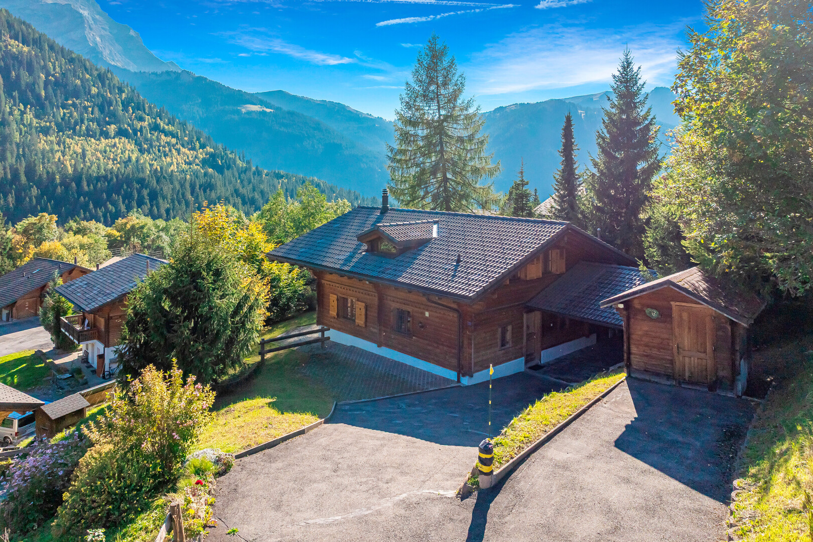 vue sur la montagne avec mountain view, vue sur la montagne, forest view, vue sur la forêt, et property visible