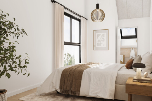 chambre avec inside property, lumière naturelle, natural light, cloison sèche, et drywall