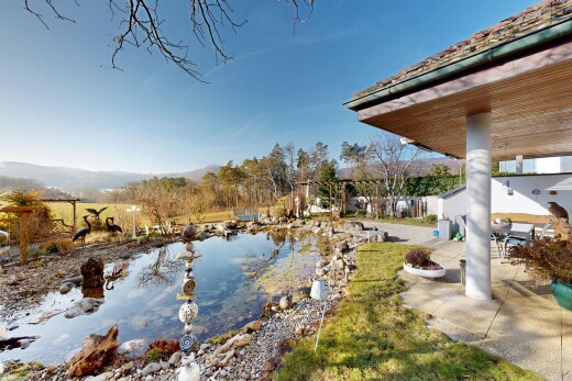 seesicht mit day time, garten teich, garden pond, und from property