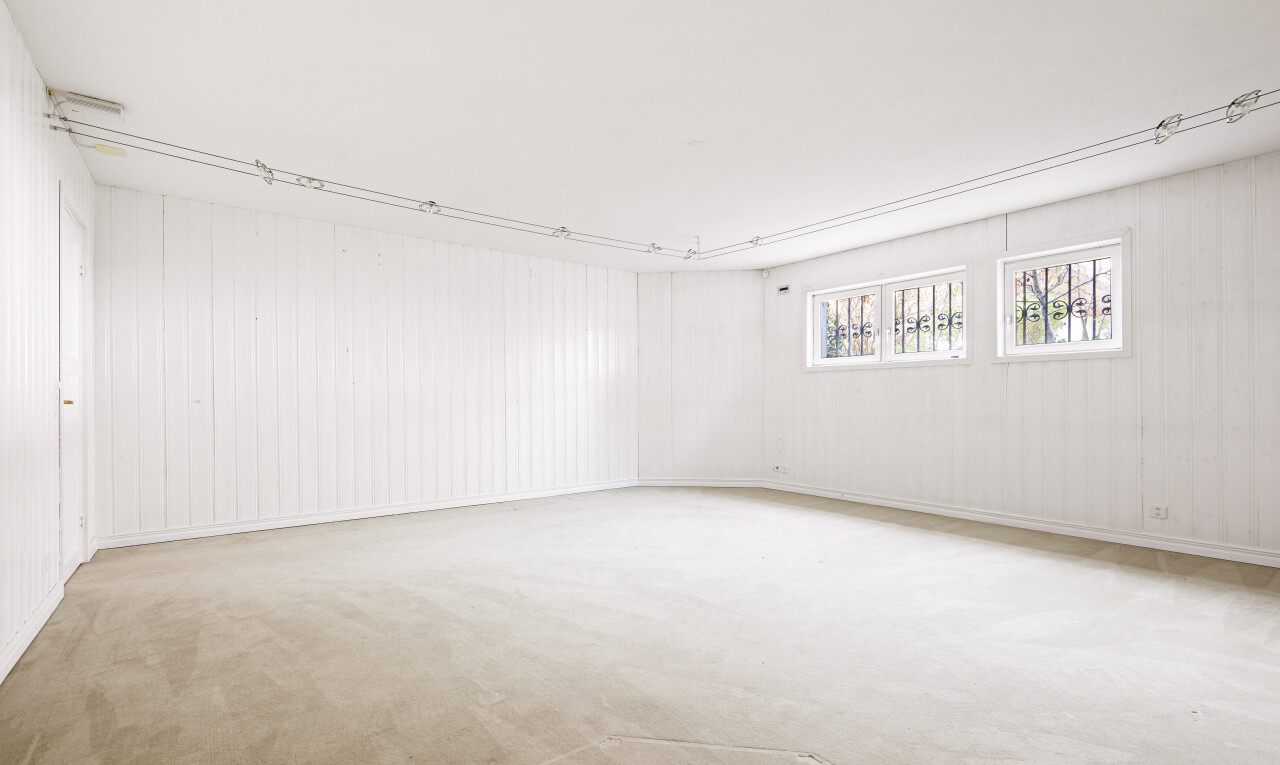 pièce vide avec lumière naturelle, natural light, inside property, mur en bois, et wood wall