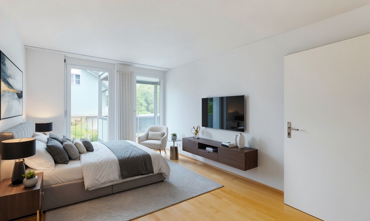 pièce vide avec inside property, lumière naturelle, natural light, sol en finition bois, et wood finish floor