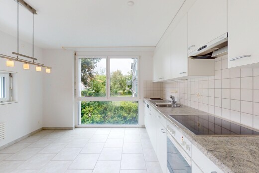 cuisine avec plaque de cuisson, four, hotte, dosseret, et backsplash