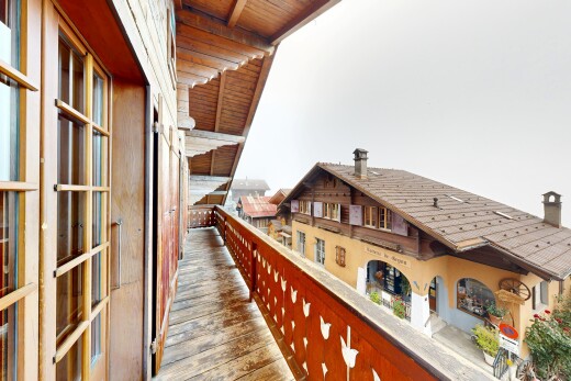 balkon mit balkon und overcast
