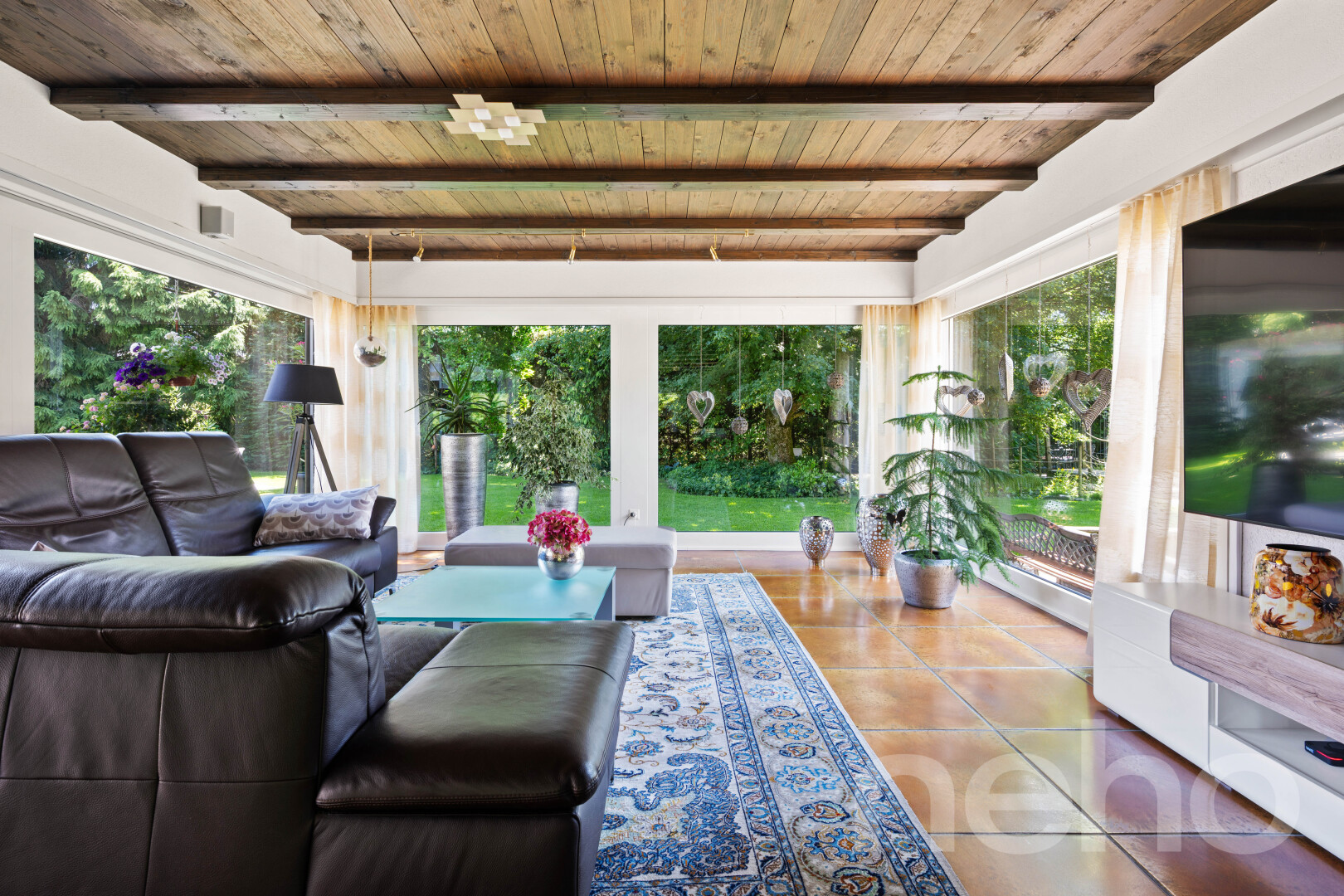 terrasse avec télévision