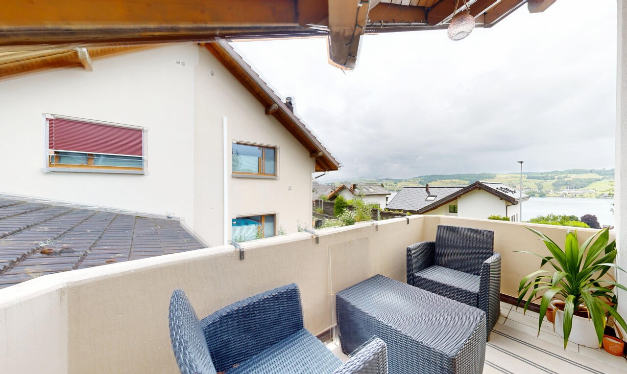 terrasse mit overcast, from property, und balkon