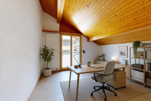 leerer raum mit vaulted ceiling, dachschräge, high end ceiling, inside property, und wood ceiling