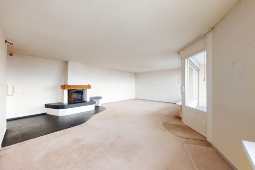 wohnzimmer mit gipskartonwand, drywall, inside property, holzofen, und teppich