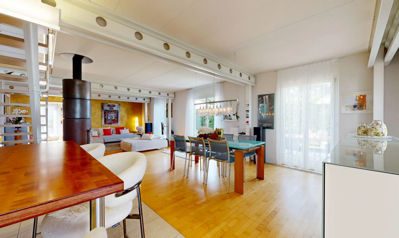 living room with light wood-type flooring and access to exterior