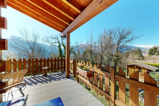 balkon mit from property, day time, mountain view, und blick auf die berge
