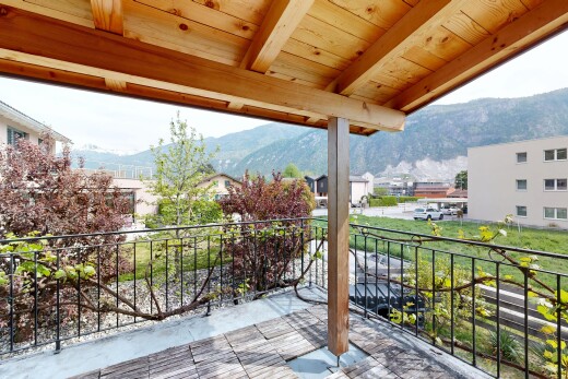 balkon mit mountain view, blick auf die berge, from property, und terrasse