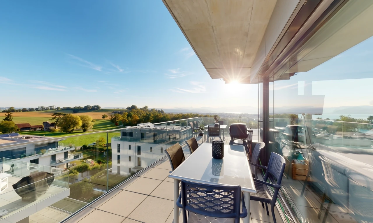 balcon avec view focus, day time, from property, et balcon
