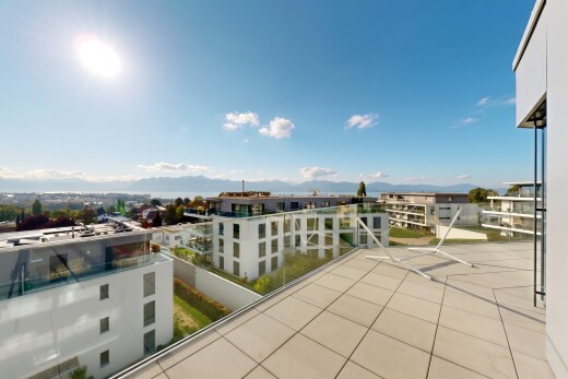balcon avec view focus, day time, terrasse, et from property
