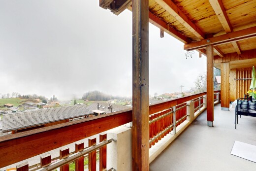 balkon mit overcast und from property