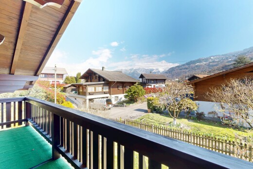 balcony with a residential view