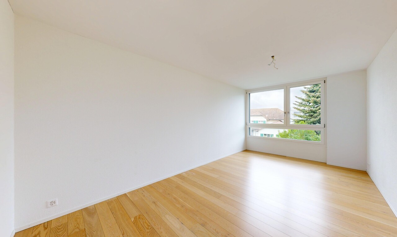 leerer raum mit natürliches licht, natural light, holzfußboden, wood finish floor, und gipskartonwand